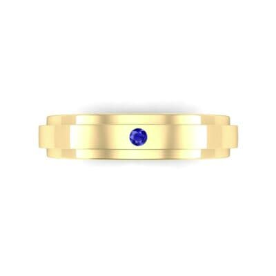 Pave Avenue Blue Sapphire Ring (0.1 CTW) Top Flat View