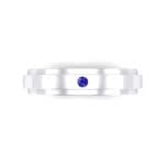 Pave Avenue Blue Sapphire Ring (0.1 CTW) Top Flat View