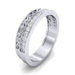 Half-Pave Lattice Diamond Ring (0.23 CTW) Perspective View