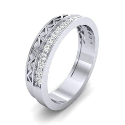 Half-Pave Lattice Diamond Ring (0.23 CTW) Perspective View