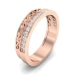 Half-Pave Lattice Diamond Ring (0.23 CTW) Perspective View