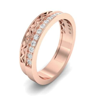 Half-Pave Lattice Diamond Ring (0.23 CTW) Perspective View