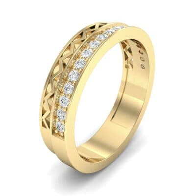Half-Pave Lattice Diamond Ring (0.23 CTW) Perspective View