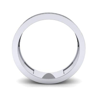 Half-Pave Lattice Blue Sapphire Ring (0.23 CTW) Side View