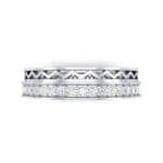 Half-Pave Lattice Diamond Ring (0.23 CTW) Top Flat View