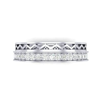 Half-Pave Lattice Diamond Ring (0.23 CTW) Top Flat View