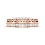 Half-Pave Lattice Diamond Ring (0.23 CTW) Top Flat View
