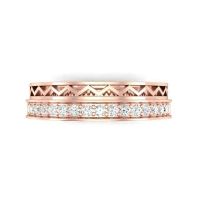 Half-Pave Lattice Diamond Ring (0.23 CTW) Top Flat View