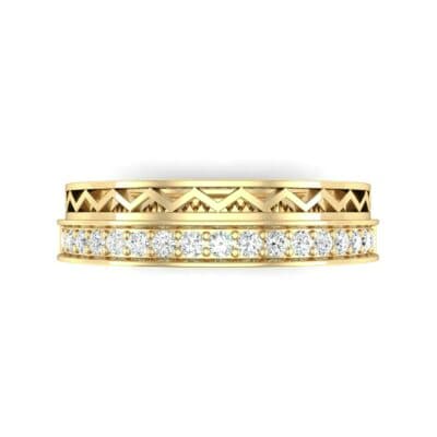 Half-Pave Lattice Diamond Ring (0.23 CTW) Top Flat View