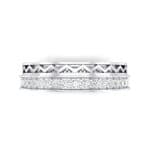 Half-Pave Lattice Diamond Ring (0.23 CTW) Top Flat View