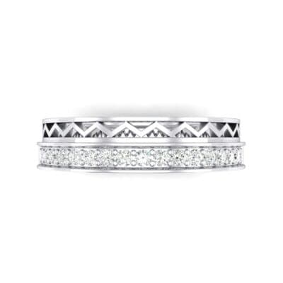 Half-Pave Lattice Diamond Ring (0.23 CTW) Top Flat View