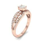 Three Row Split Shank Diamond Ring (0.47 CTW) Perspective View