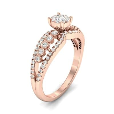 Three Row Split Shank Diamond Ring (0.47 CTW) Perspective View