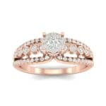 Three Row Split Shank Diamond Ring (0.47 CTW) Top Dynamic View