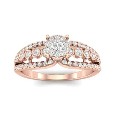 Three Row Split Shank Diamond Ring (0.47 CTW) Top Dynamic View
