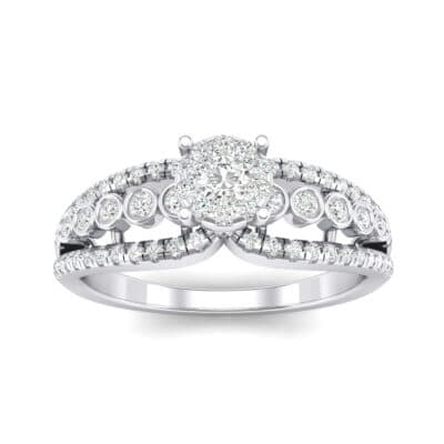 Three Row Split Shank Diamond Ring (0.47 CTW) Top Dynamic View
