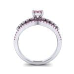 Three Row Split Shank Ruby Ring (0.47 CTW) Side View