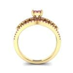 Three Row Split Shank Ruby Ring (0.47 CTW) Side View