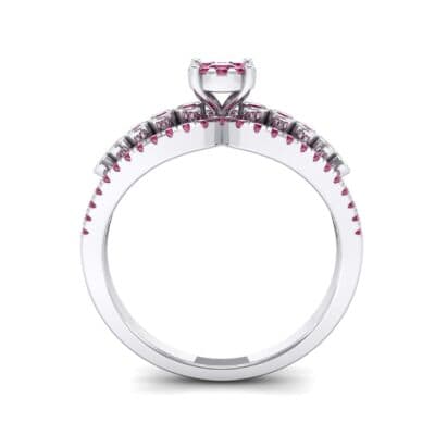 Three Row Split Shank Ruby Ring (0.47 CTW) Side View