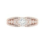Three Row Split Shank Diamond Ring (0.47 CTW) Top Flat View