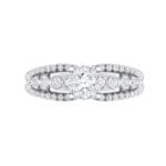 Three Row Split Shank Diamond Ring (0.47 CTW) Top Flat View