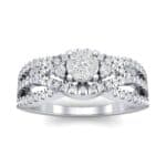 Intertwining Shank Halo Diamond Ring (0.51 CTW) Top Dynamic View