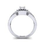 Intertwining Shank Halo Diamond Ring (0.51 CTW) Side View