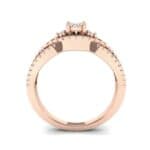 Intertwining Shank Halo Diamond Ring (0.51 CTW) Side View
