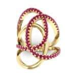Pave Perpetua Ruby Ring (0.69 CTW) Top Dynamic View
