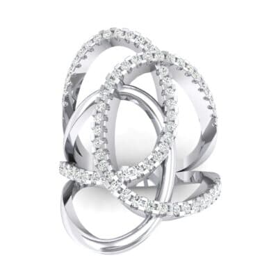 Pave Perpetua Crystal Ring (0.69 CTW) Top Dynamic View