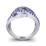 Pave Perpetua Blue Sapphire Ring (0.69 CTW) Side View