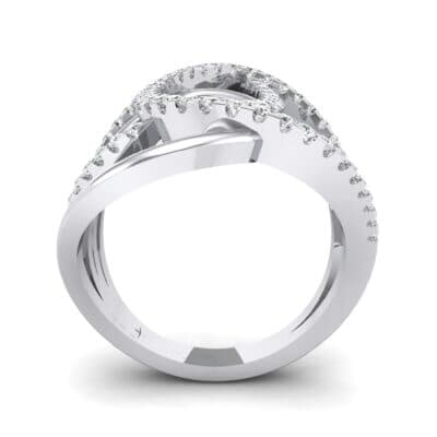 Pave Perpetua Crystal Ring (0.69 CTW) Side View