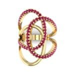 Pave Perpetua Ruby Ring (0.69 CTW) Top Flat View