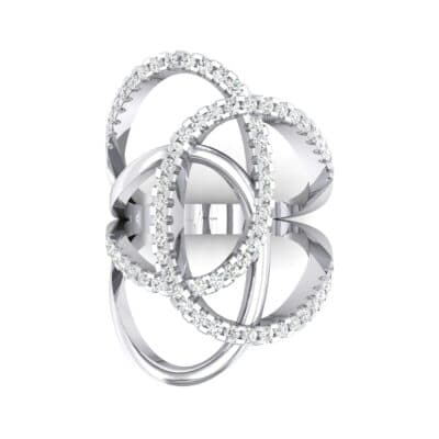 Pave Perpetua Crystal Ring (0.69 CTW) Top Flat View