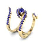 Wisp Double Band Blue Sapphire Ring (1.14 CTW) Perspective View