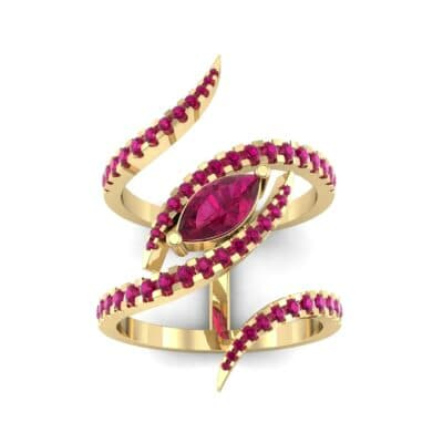 Wisp Double Band Ruby Ring (1.14 CTW) Top Dynamic View