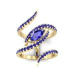 Wisp Double Band Blue Sapphire Ring (1.14 CTW) Top Dynamic View