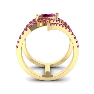 Wisp Double Band Ruby Ring (1.14 CTW) Side View