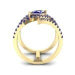Wisp Double Band Blue Sapphire Ring (1.14 CTW) Side View