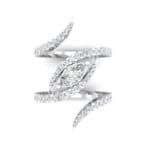 Wisp Double Band Diamond Ring (1.14 CTW) Top Flat View