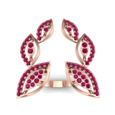 Pave Apollo Ruby Ring (0.78 CTW) Top Dynamic View