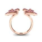 Pave Apollo Ruby Ring (0.78 CTW) Side View