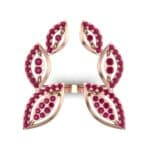 Pave Apollo Ruby Ring (0.78 CTW) Top Flat View