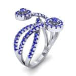 Split Band Raja Blue Sapphire Ring (0.94 CTW) Perspective View