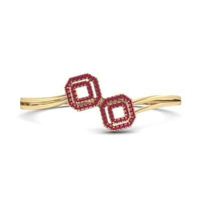 Split Band Duo Ruby Bangle (0.6 CTW) Perspective View