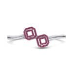 Split Band Duo Ruby Bangle (0.6 CTW) Perspective View