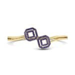 Split Band Duo Blue Sapphire Bangle (0.6 CTW) Perspective View
