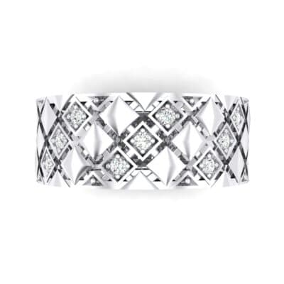 Square Lattice Crystal Ring (0.2 CTW) Top Flat View