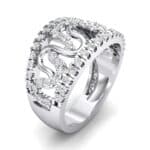 Pave Winding Crystal Ring (0.99 CTW) Perspective View