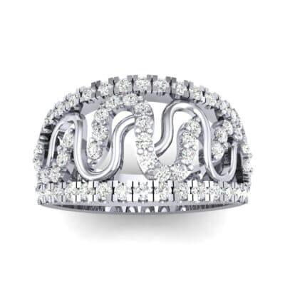 Pave Winding Diamond Ring (0.99 CTW) Top Dynamic View